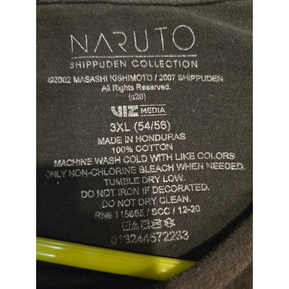 Ichiraku Ramen Shop Naruto Mens Black Short Sleeve T Shirt Size 3X Viz Media